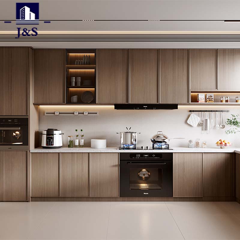 Lemari Dapur Laminasi Tampilan Kayu Klasik