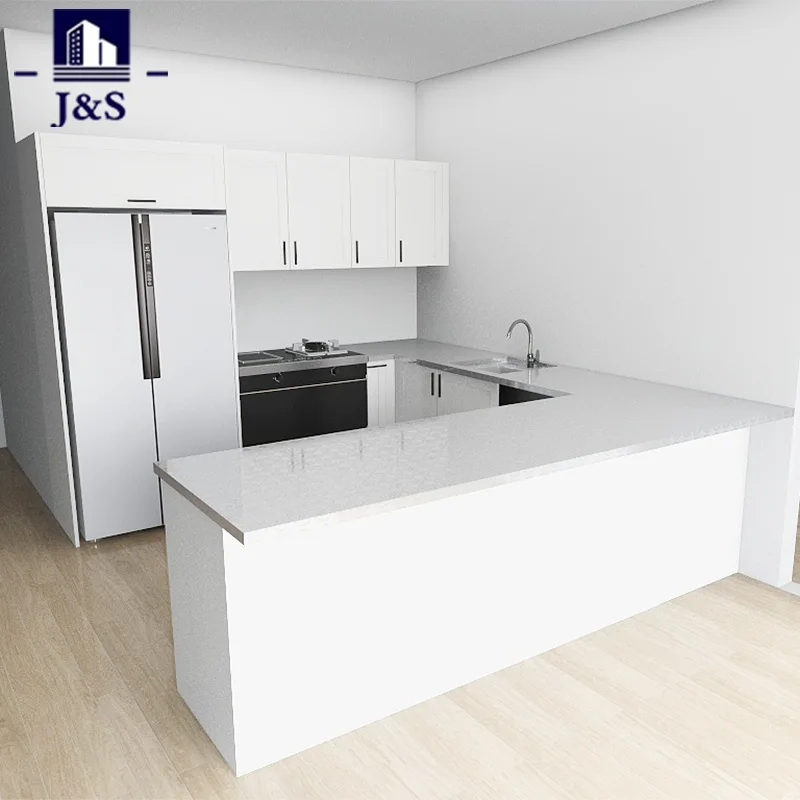 Dapur Pengocok PVC Putih dengan Bagian Atas Stainless Steel